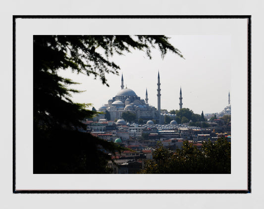 Istanbul Suleymaniye Mosque Middle East Photography Print Poster