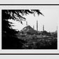 Istanbul Suleymaniye Mosque Middle East Black And White Photography Print Poster