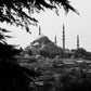 Istanbul Suleymaniye Mosque Middle East Black And White Photography Print Poster