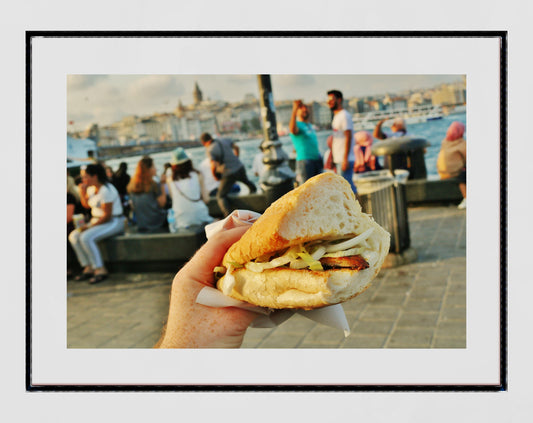 Istanbul Balık Ekmek Sandwich Food Photography Print Poster