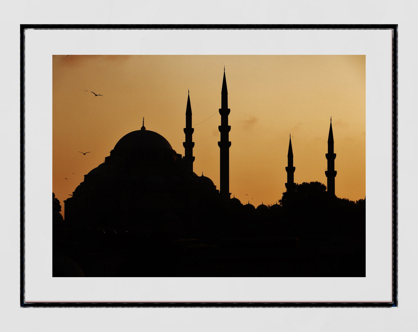 Istanbul Süleymaniye Mosque Sunset Photography Print Poster