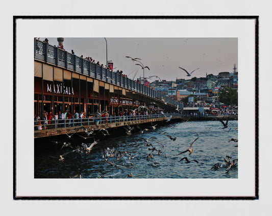 Istanbul Galata Bridge Photography Print Poster