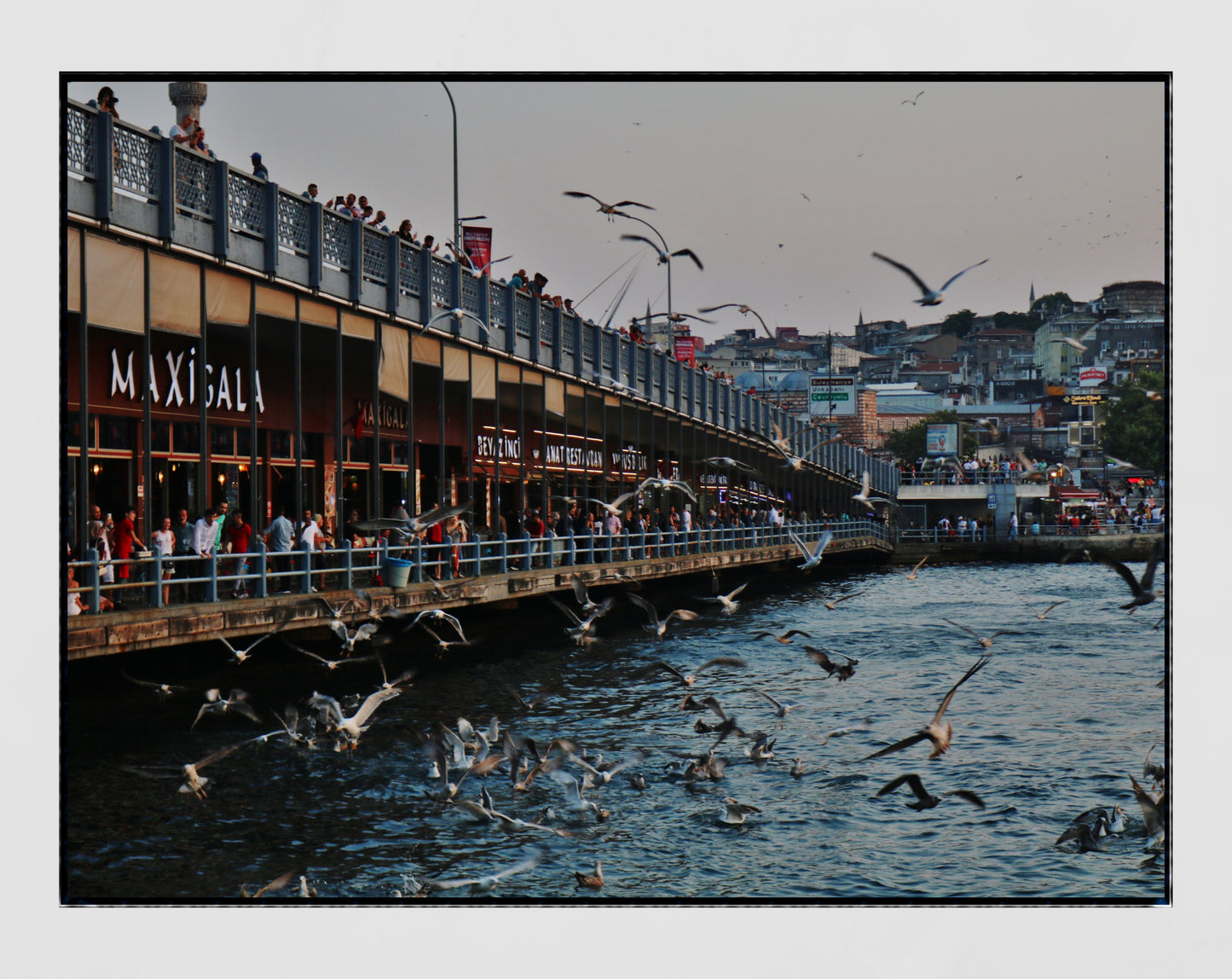 Istanbul Galata Bridge Photography Print Poster