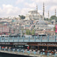 Istanbul Skyline Galata Bridge Photography Print Poster