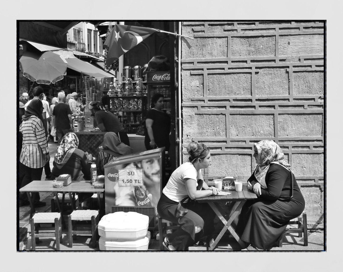 Turkey Istanbul Middle East Black And White Photography Print