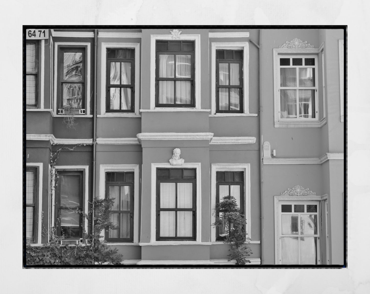 Balat Istanbul Black And White Photography Print Poster
