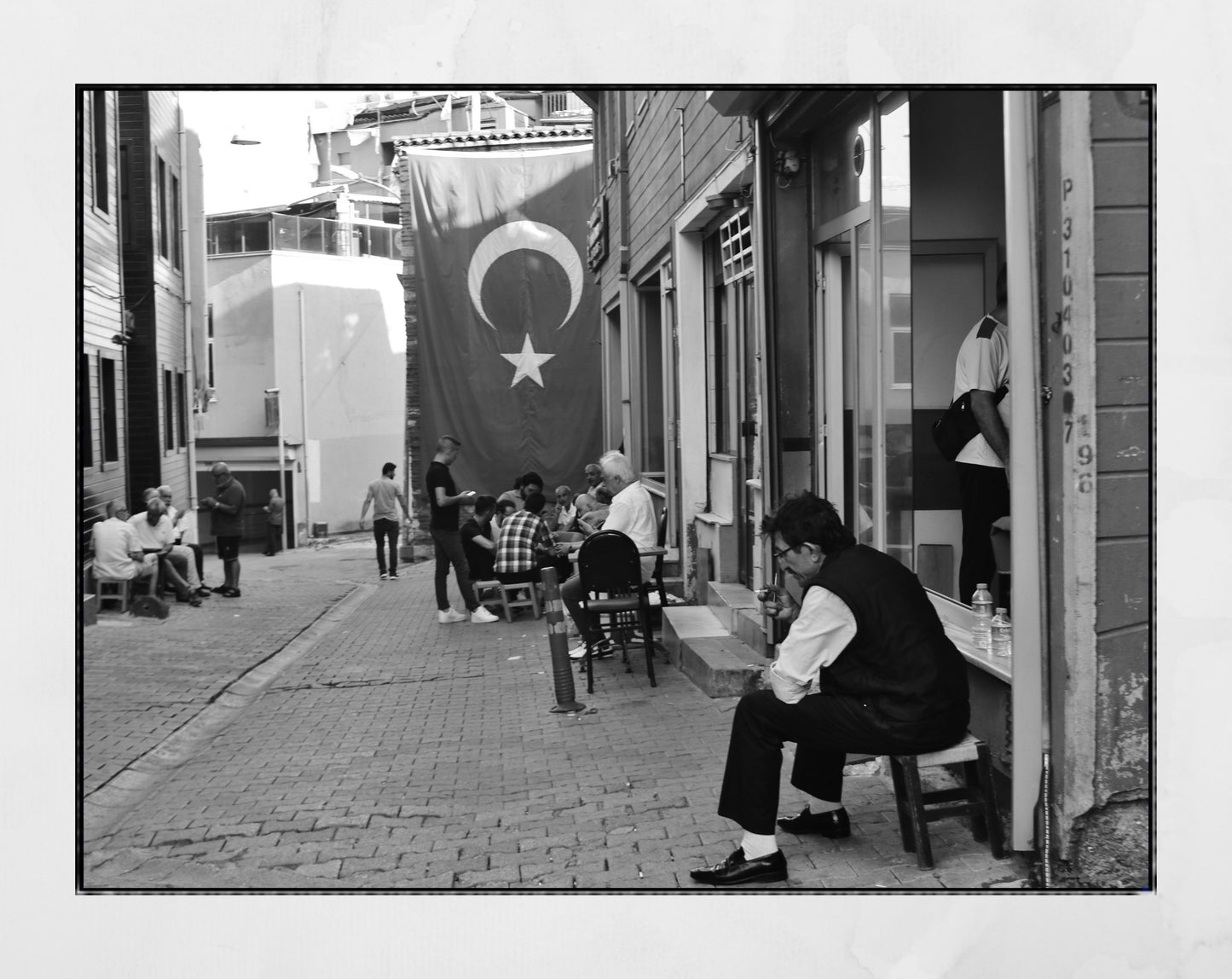 Turkey Decor Istanbul Uskudar Turkish Street Black And White Photography Print