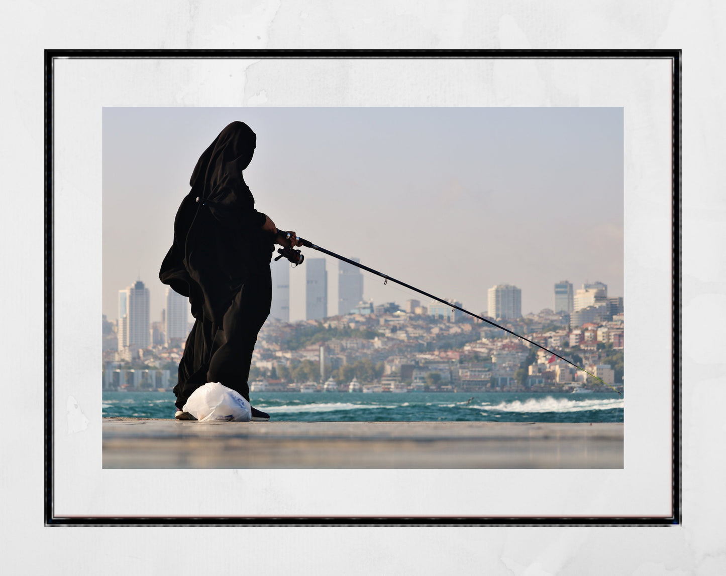 Middle East Istanbul Fishing Photography Print