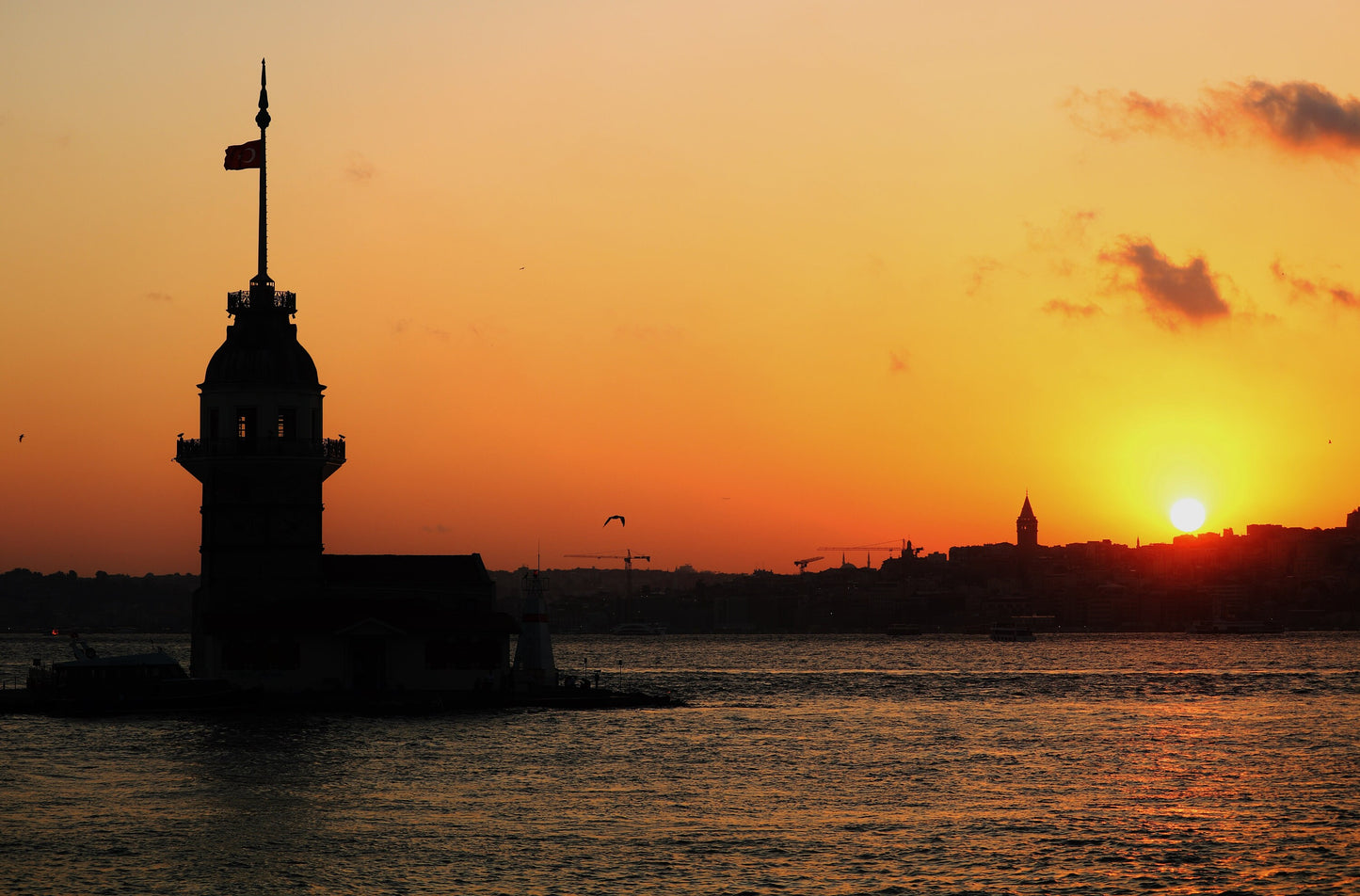 Istanbul Maiden's Tower Sunset Photography Print