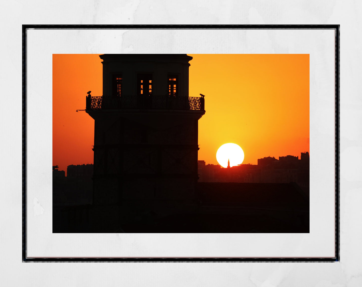 Istanbul Maiden's Tower Sunset Photography Print Poster