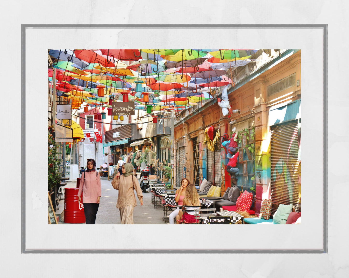 Istanbul Umbrellas Street Karakoy Photography Print