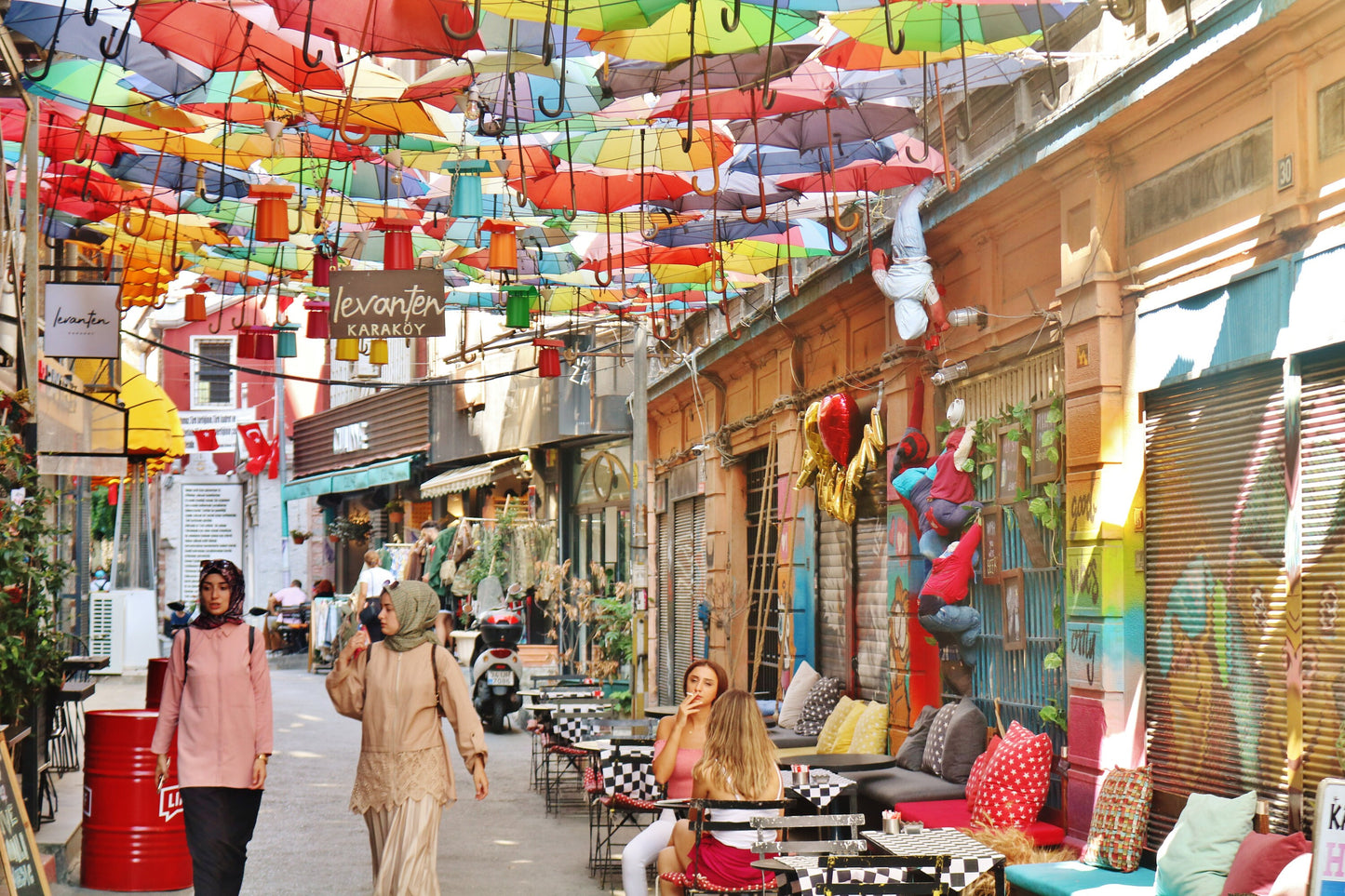 Istanbul Umbrellas Street Karakoy Photography Print