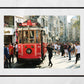 Istanbul Taksim Tram Photography Print Wall Art