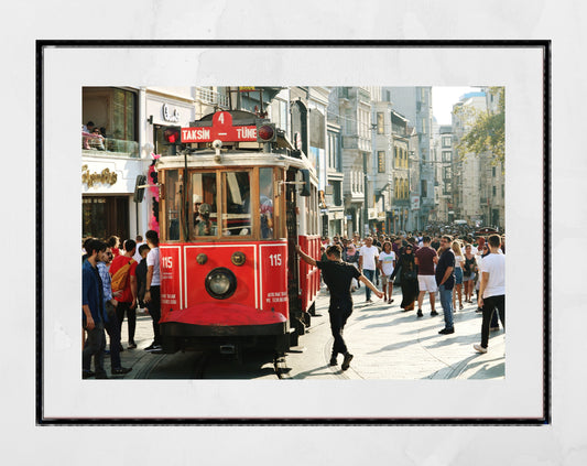 Istanbul Taksim Tram Photography Print Wall Art