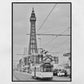 Blackpool Photography Print Blackpool Tower Tram Black And White Poster