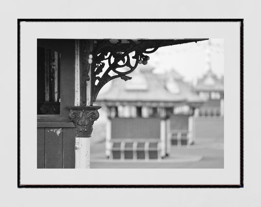 Blackpool Poster Victorian Shelter Black And White Photography Print