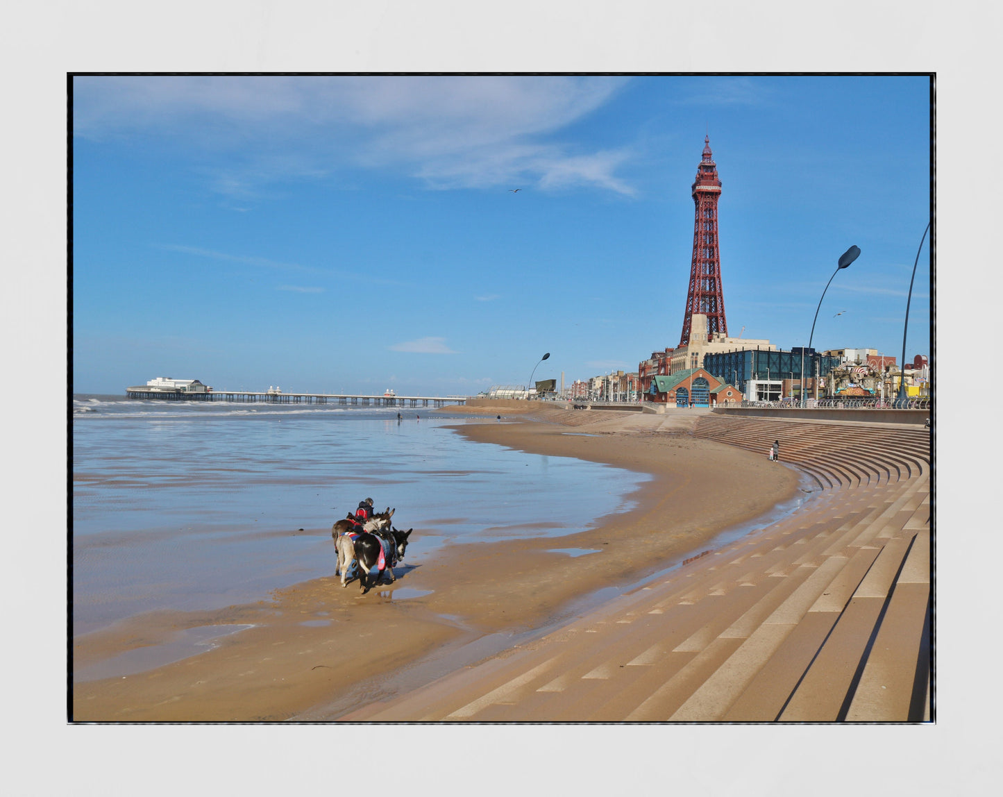 Blackpool Photography Print Blackpool Beach Donkey Ride Poster