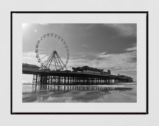 Blackpool Photography Print Blackpool Central Pier Black And White Poster