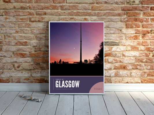 Queens Park Glasgow Large Photography Print, Beautiful Glasgow Photography, Sunset Gallery Wall Fine Art Photo