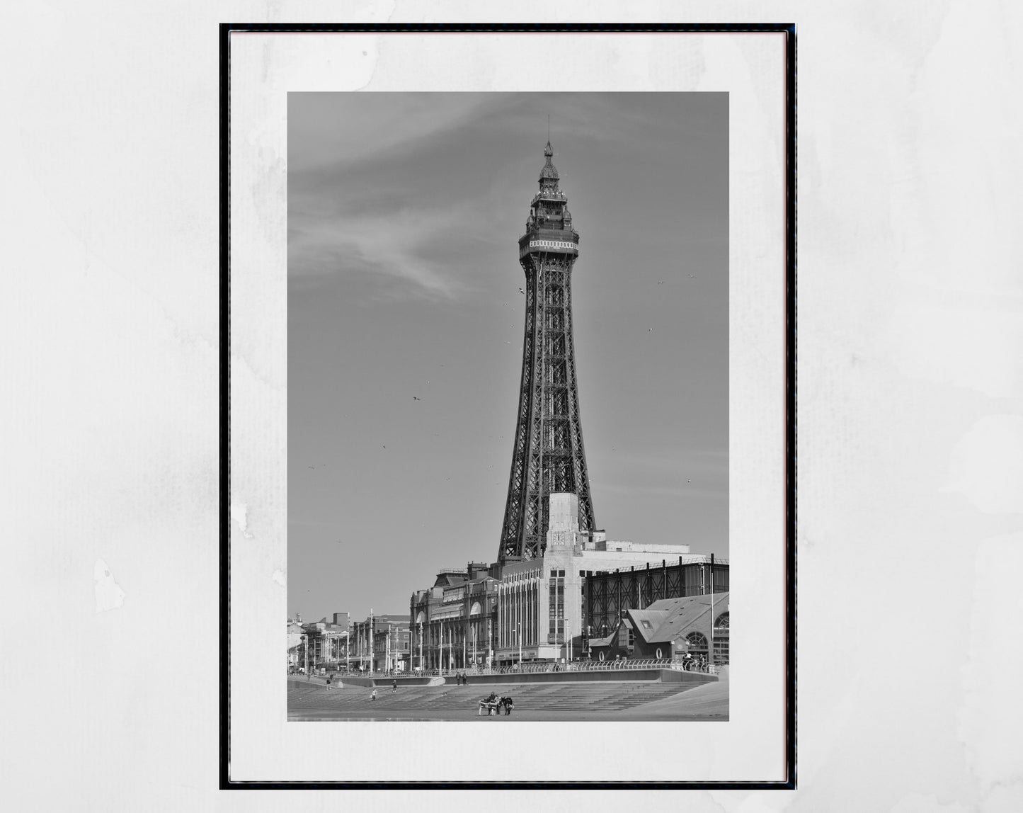 Blackpool Tower Black And White Photography Print Poster