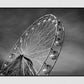 Ferris Wheel Blackpool Central Pier Minimalist Black And White Photography Print Wall Art