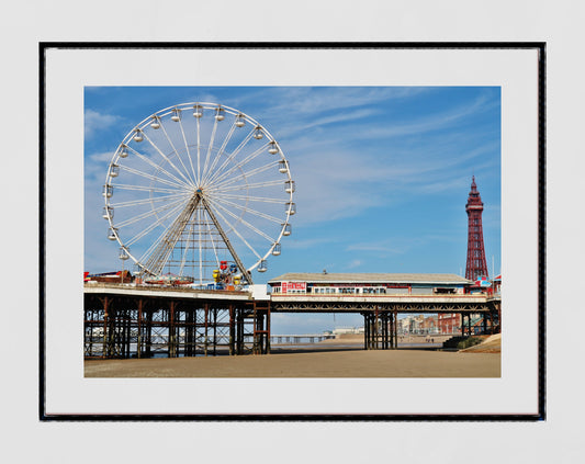 Blackpool Poster Blackpool Tower Central Pier Photography Wall Art