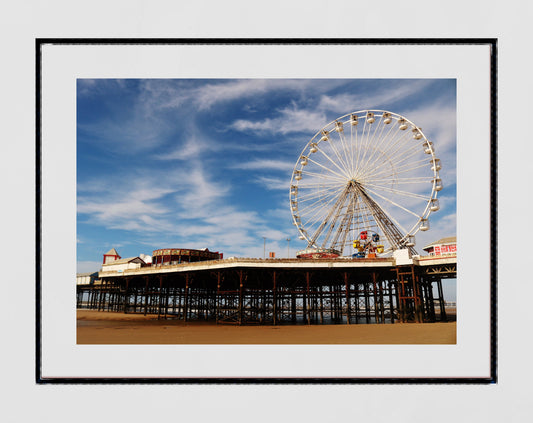 Blackpool Poster Central Pier Ferris Wheel Photography