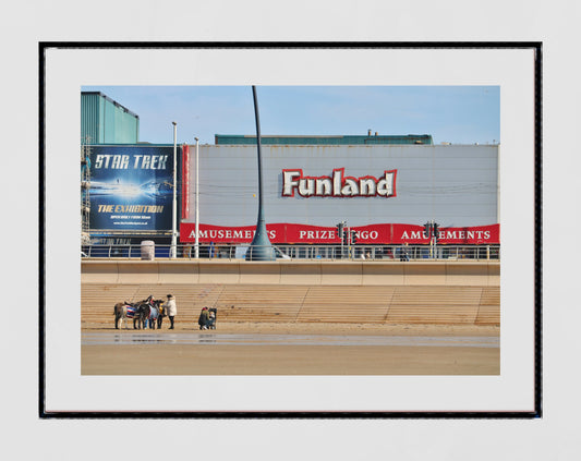 Blackpool Poster Beach Donkey Ride Street Photography Print