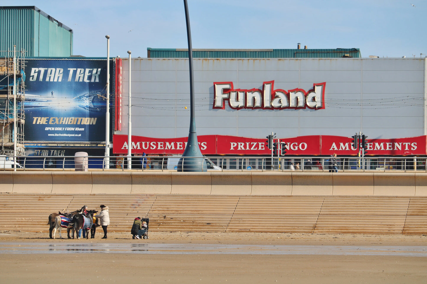 Blackpool Poster Beach Donkey Ride Street Photography Print