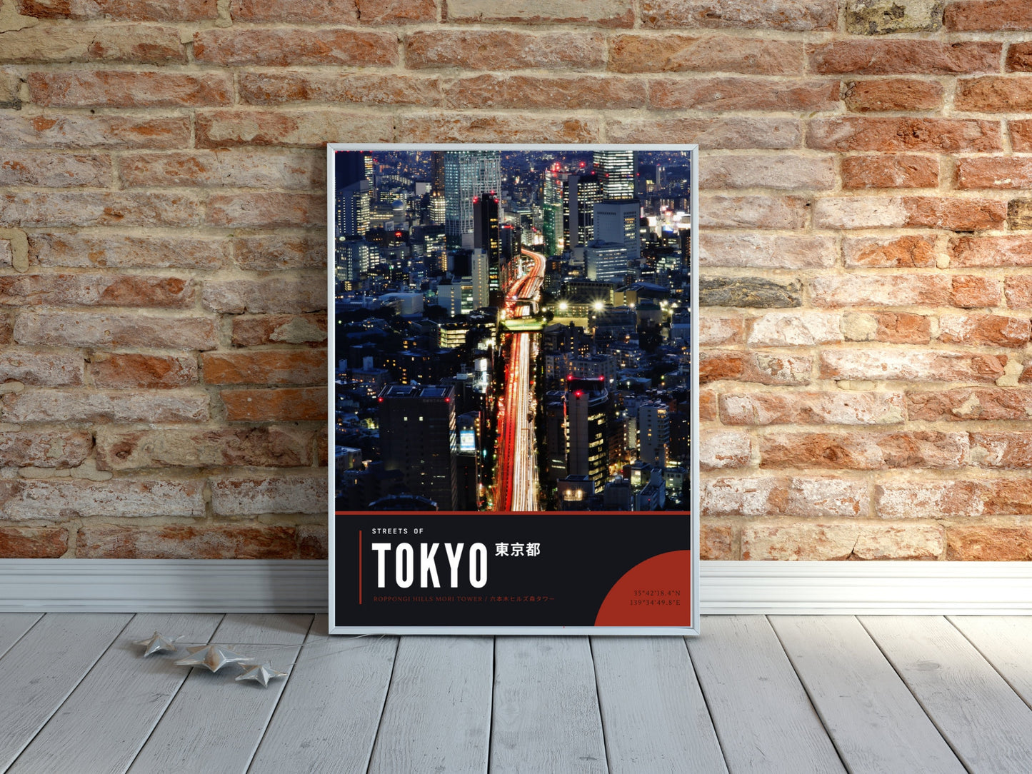 Tokyo Long Exposure Photography Poster, Streets of Tokyo Series