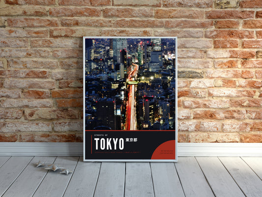 Tokyo Long Exposure Photography Poster, Streets of Tokyo Series