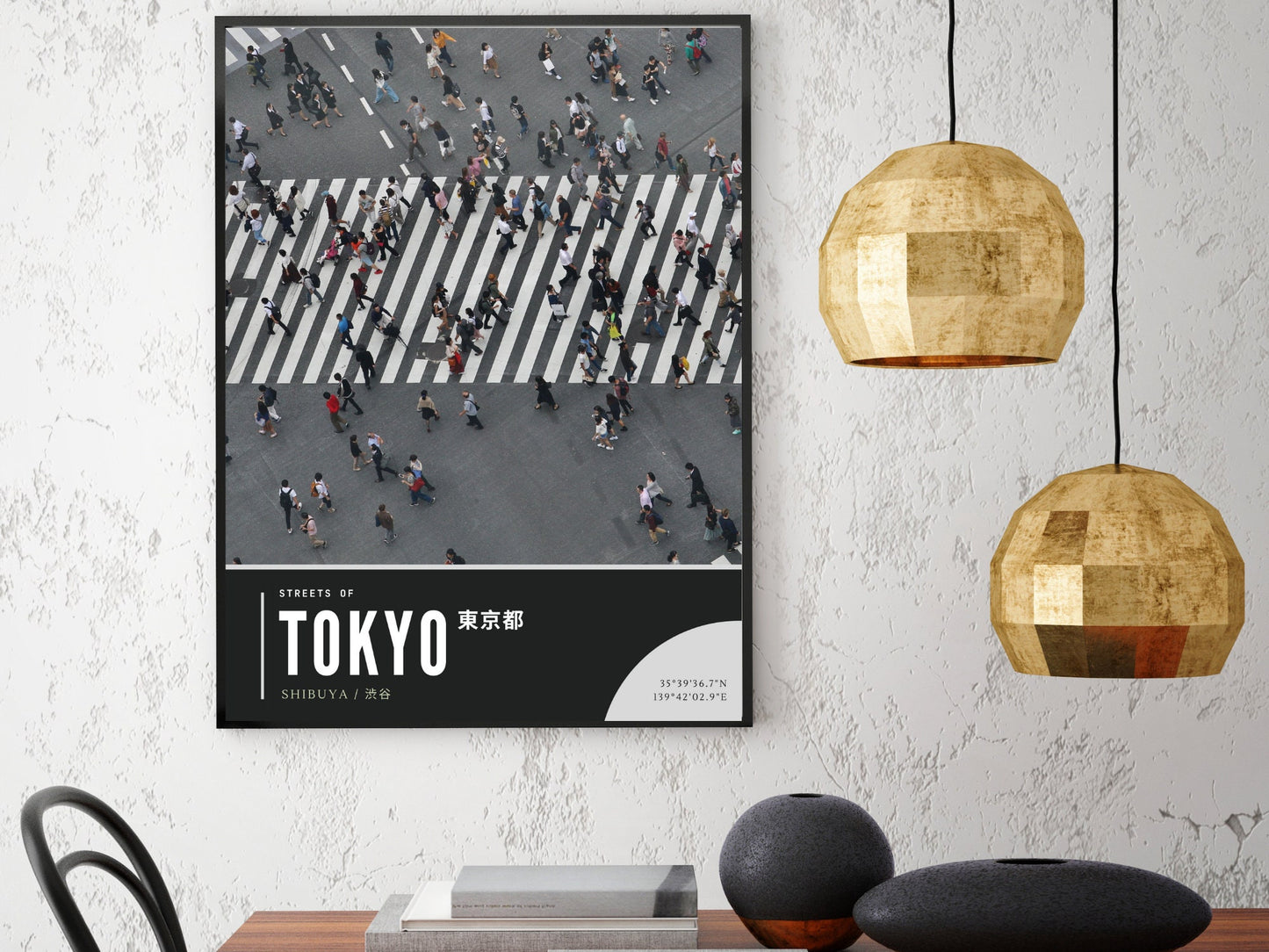 Shibuya Crossing Wall Art, Streets of Tokyo Photography Series