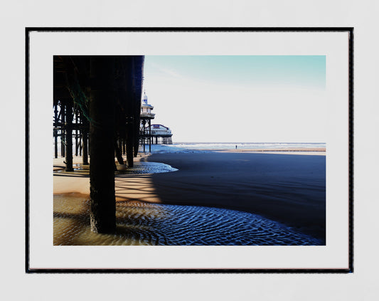 Blackpool Poster North Pier Beach Under The Boardwalk Photography Print