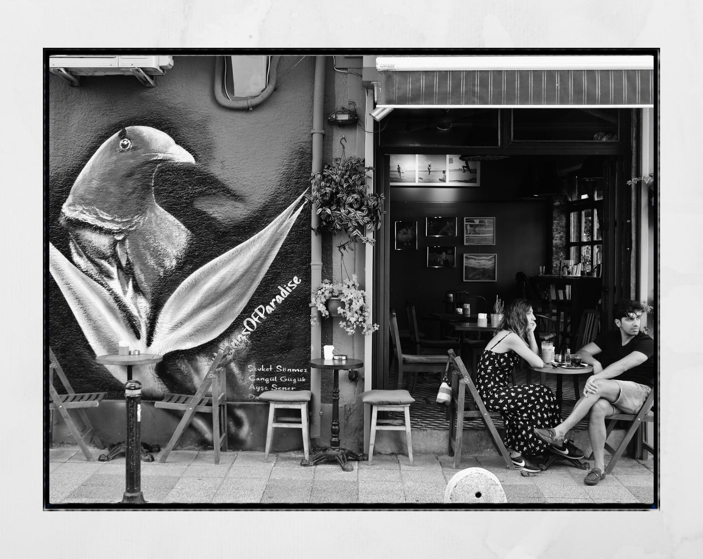 Istanbul Kadikoy Street Black And White Photography Print Wall Art