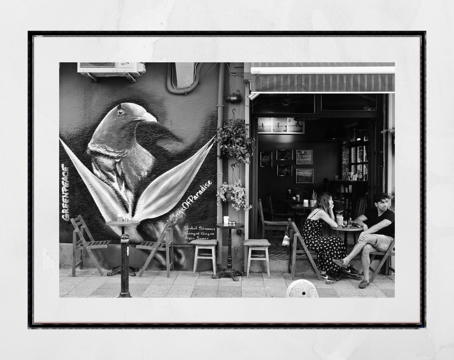 Istanbul Kadikoy Street Black And White Photography Print Wall Art