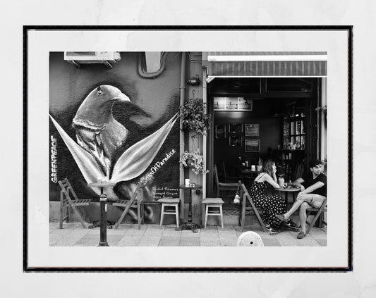 Istanbul Kadikoy Street Black And White Photography Print Wall Art