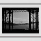 Blackpool Poster Ferris Wheel Under The Boardwalk Beach Black And White Photography
