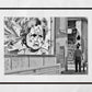 Istanbul Kadikoy Street Art Black And White Poster Photography Print