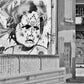 Istanbul Kadikoy Street Art Black And White Poster Photography Print