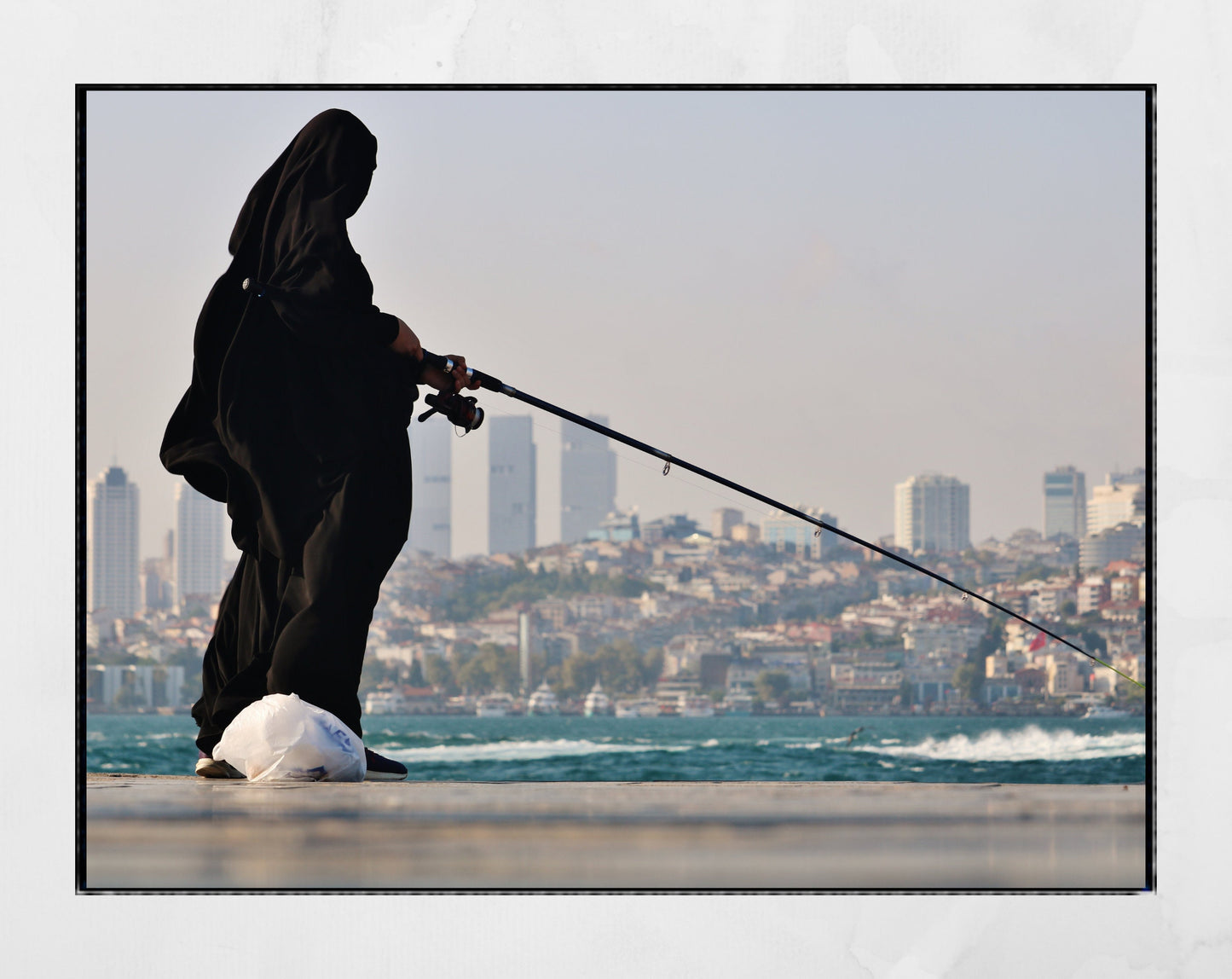 Middle East Istanbul Fishing Photography Print