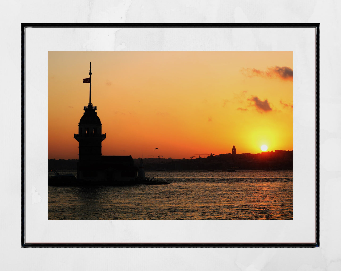 Istanbul Maiden's Tower Sunset Photography Print