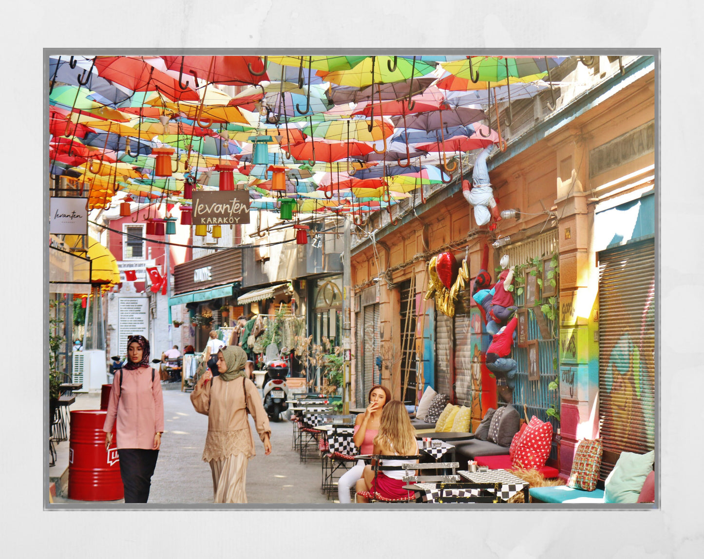 Istanbul Umbrellas Street Karakoy Photography Print