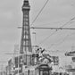 Blackpool Photography Print Blackpool Tower Tram Black And White Poster