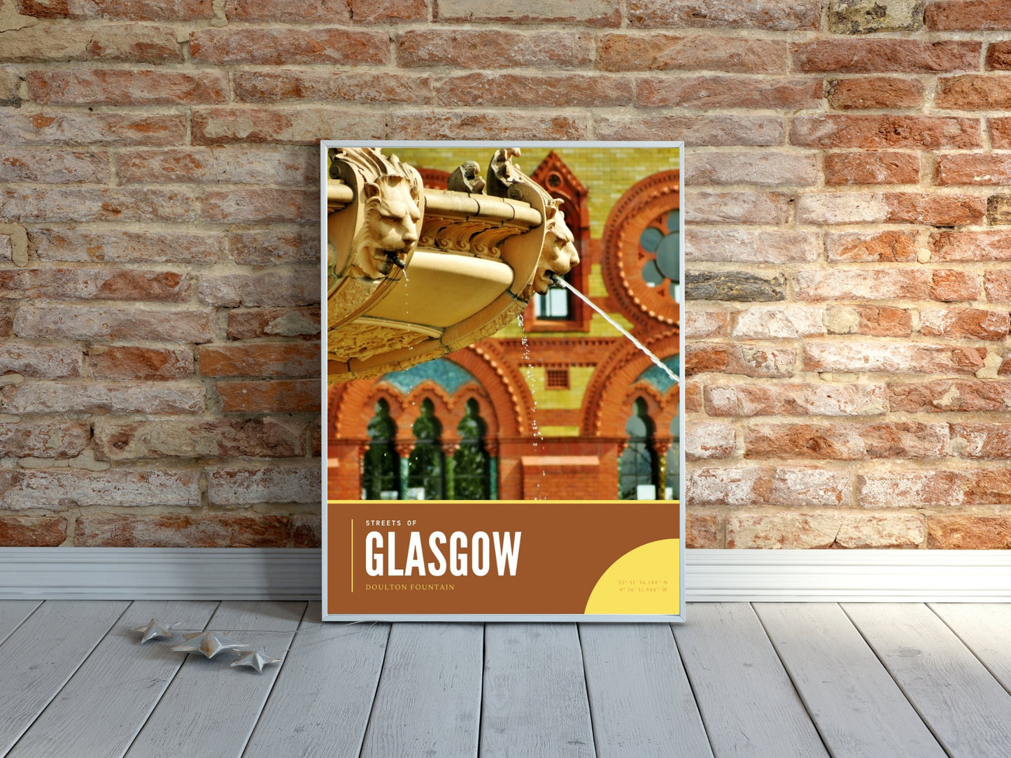 Streets of Glasgow Photography Series - Doulton Fountain and Templeton Carpet Factory, Glasgow Gift Photography Print