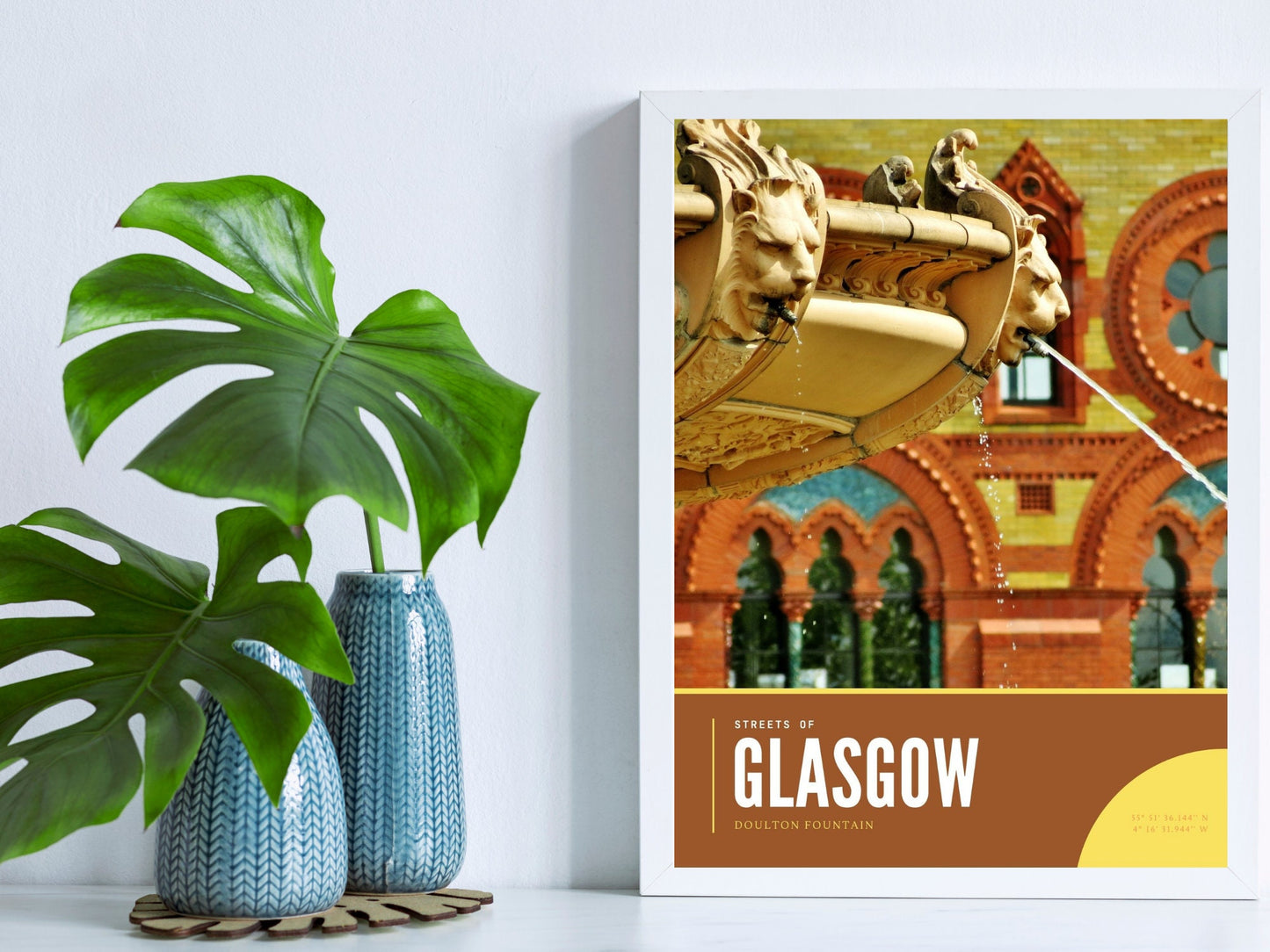 Streets of Glasgow Photography Series - Doulton Fountain and Templeton Carpet Factory, Glasgow Gift Photography Print