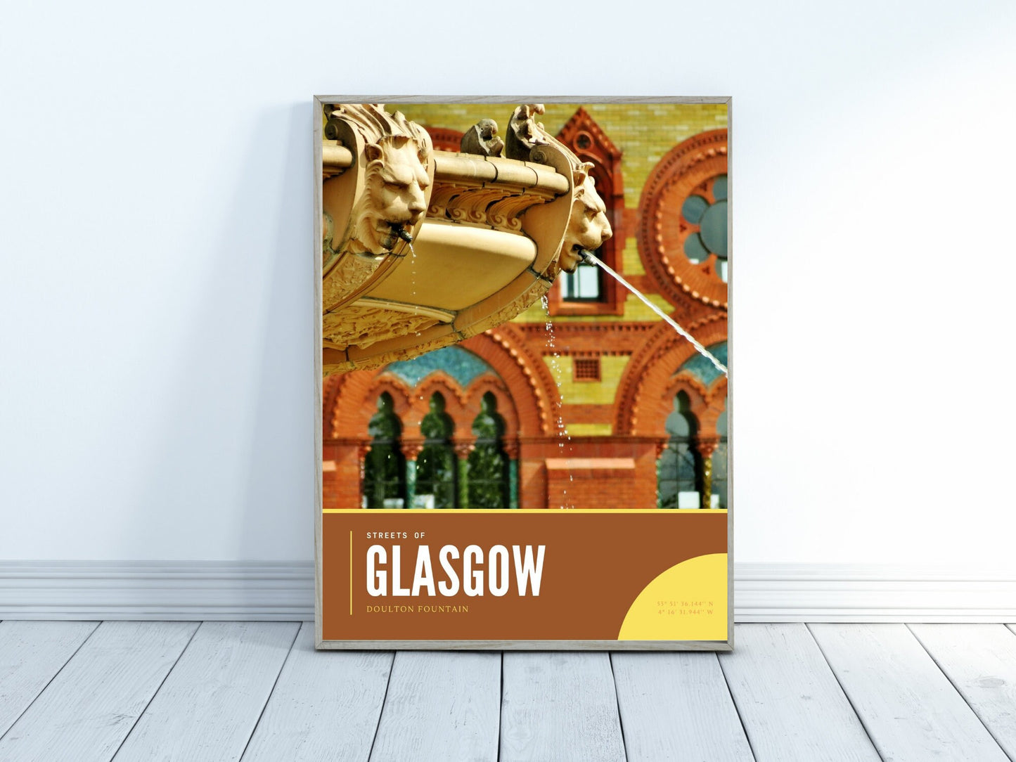 Streets of Glasgow Photography Series - Doulton Fountain and Templeton Carpet Factory, Glasgow Gift Photography Print