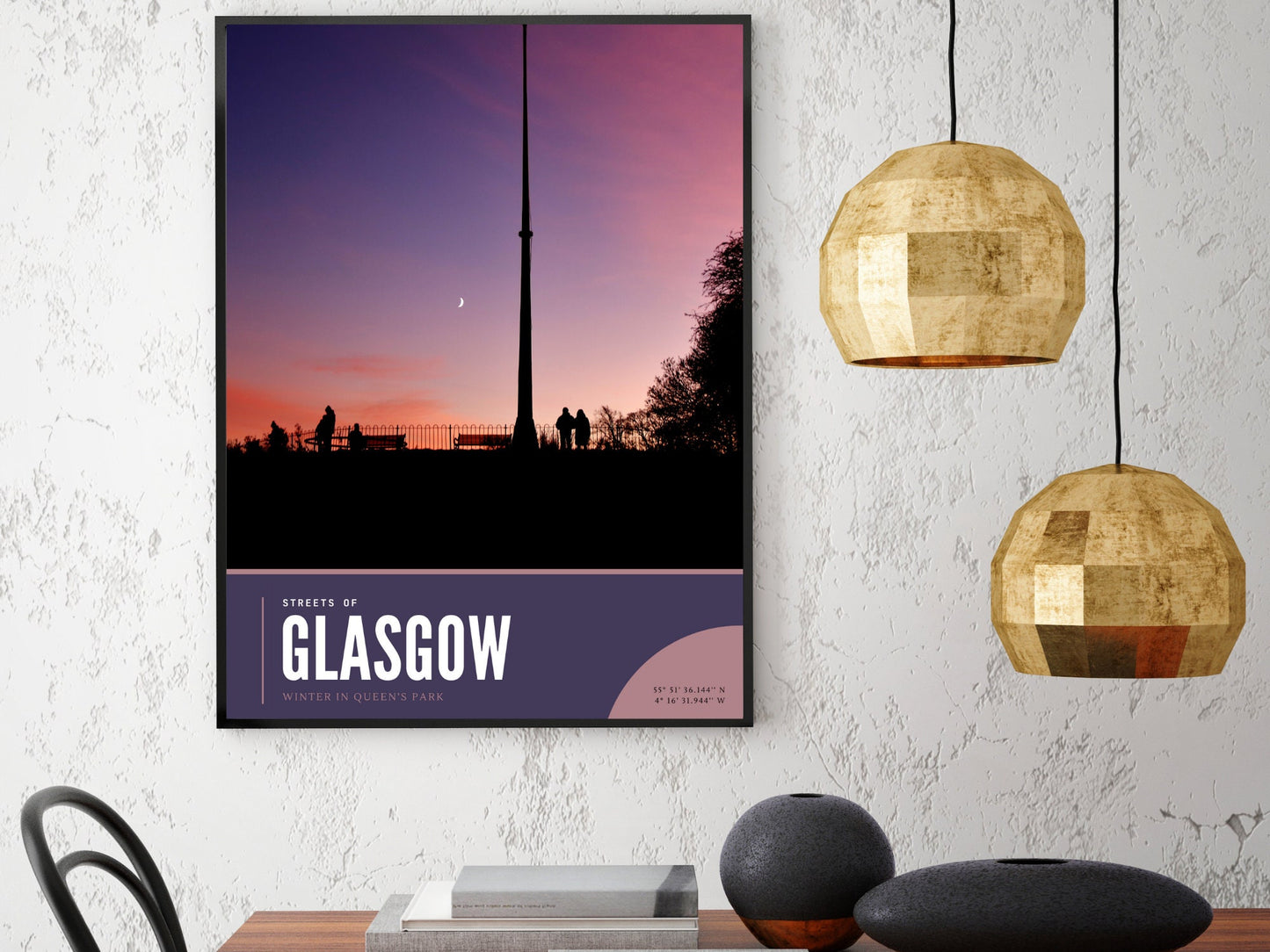 Queens Park Glasgow Large Photography Print, Beautiful Glasgow Photography, Sunset Gallery Wall Fine Art Photo