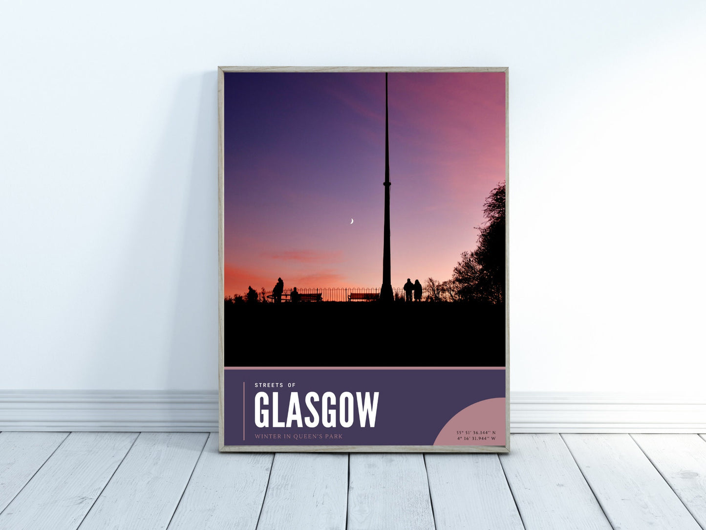 Queens Park Glasgow Large Photography Print, Beautiful Glasgow Photography, Sunset Gallery Wall Fine Art Photo