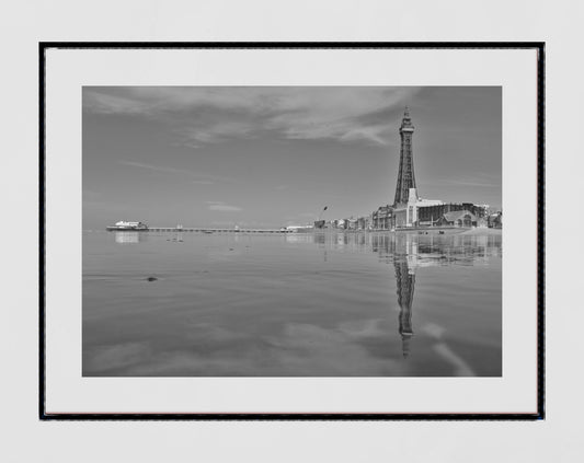 Blackpool Tower Reflection Photography Print Wall Art