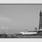 Blackpool Poster Blackpool Tower Central Pier Black And White Photography Print